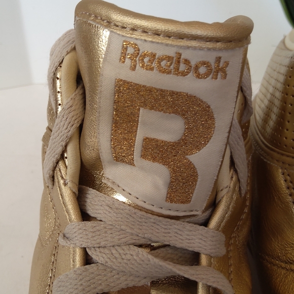 Reebok T - Raww high top gold golden leather sneakers - Picture 7 of 9